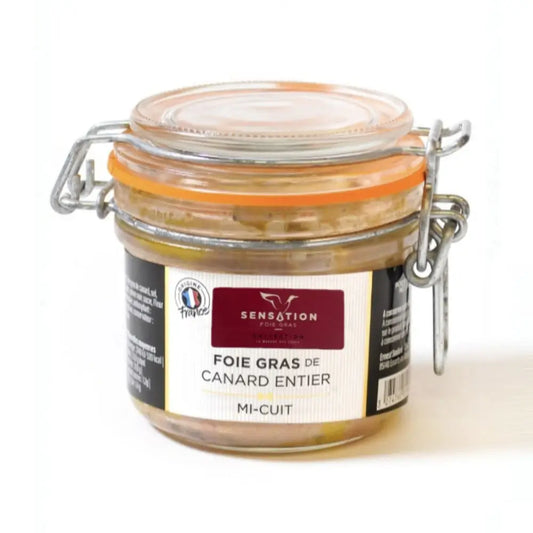 Foie gras de canard entier mi-cuit en bocal 180g - Origine France